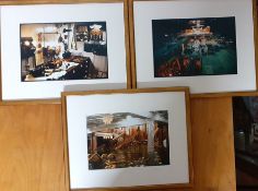 A group of three "photographs" from the production of James Cameron's TITANIC, from the personal