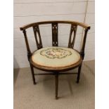 A mahogany corner chair