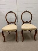 A Pair of Mahogany French chairs