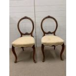 A Pair of Mahogany French chairs