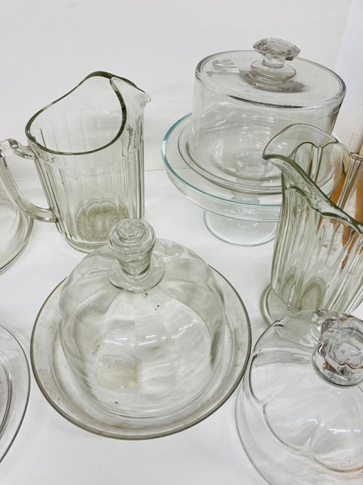 A selection of glassware to include covered dishes and jugs. - Image 2 of 3