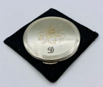 A Hallmarked silver compact