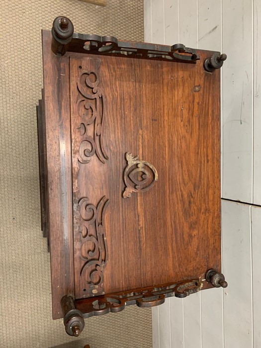 A Regency mahogany Canterbury/Whatnot, divided by turned spindles and drawers below (H78cm W57cm - Image 6 of 7