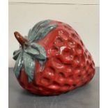 A stoneware decorative strawberry, garden ornament (approx. 38cm x 38cm)