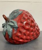 A stoneware decorative strawberry, garden ornament (approx. 38cm x 38cm)