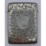 A Henry Pope silver card case, hallmarked Birmingham 1899 (75g) (9.5cm)
