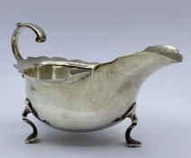 A silver sauce boat or gravy boat hallmarked Sheffield 1910 133g