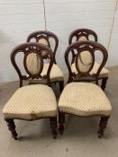 Four mahogany dining chairs