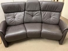 Two leather three seater sofas made by Himolla in Germany