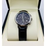 A Christopher Ward 360 (Black Face) watch with original box and paperwork