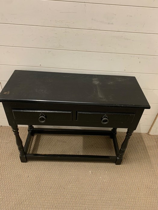 A small side table with drawers to base (H60cm W80cm D30cm) - Image 3 of 3