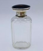 A silver and tortoiseshell silver scent bottle, hallmarked for Birmingham