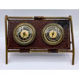 An antique two dial weather station, made in France