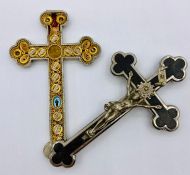 A Reliquary Cross pendant (11.5cm x 6cm)