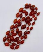 A graduated Amber necklace (161g)