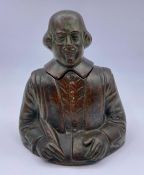 A William Shakespeare brass inkwell