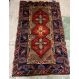 A Turkish Dosemalti wool rug (1.95 x 1.20) Condition Report Good condition needs cleaning