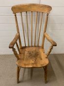 A stick back Windsor chair