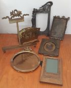 Collection of brass frames, (26x24 largest). (7)