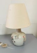 An oriental theme gugglet vase table lamp with markers mark to base (H40cm)