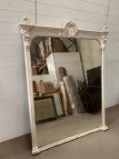 Large Victorian mirror with caryatid figures, some repairs. (H 178 cm x 140 cm wide)