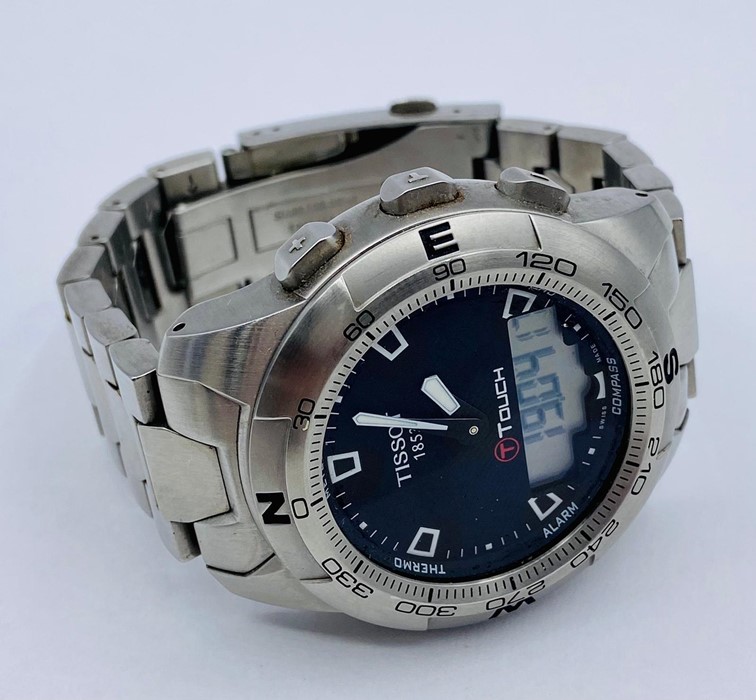 A Tissot T Touch II stainless steel T 047 420 11 05100 watch, boxed with manual - Image 2 of 7