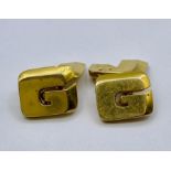 A pair of 14ct gold Gents cuff links (14g total weight)