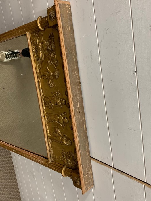 A Regency style giltwood mirror flanked by reeded column with acanthus capitals (70cm x 118cm) - Image 5 of 8