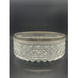 A crystal serving bowl