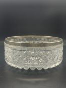 A crystal serving bowl