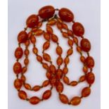 A graduated Amber necklace (89g)