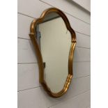 A gilt wall mirror (57cm x 41cm)