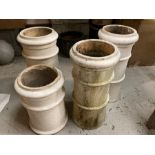 Four reclaimed chimney pots (H60cm)