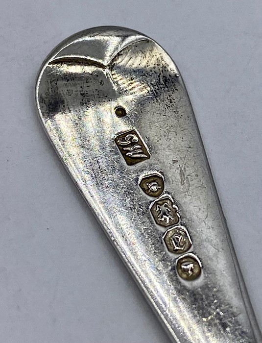 Six silver Victorian teaspoons, London hallmark, MS makers mark. - Image 3 of 3