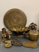 A selection of interesting brass items