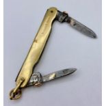 A 9ct gold fruit knife