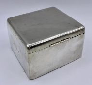 A silver cigarette box, Birmingham hallmark