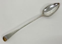 A Georgian silver basting spoon 1802, 30 cm long 100g total weight