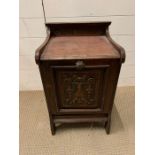 A mahogany coal cabinet (H60cm W38cm D31cm)