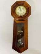 A small regulator wall clock, 31 days with key