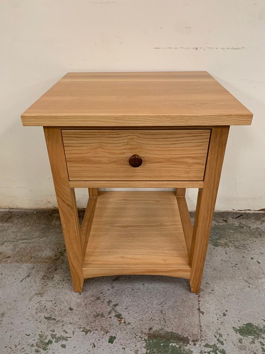 A pine bedside with drawer and shelf under (H63cm W48cm D45cm) - Image 2 of 3