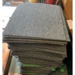 A selection of approx 280 carpet tiles, mainly grey and some green (50cmsq)