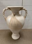 A decorative large two handled vase (H75cm Dia49cm)