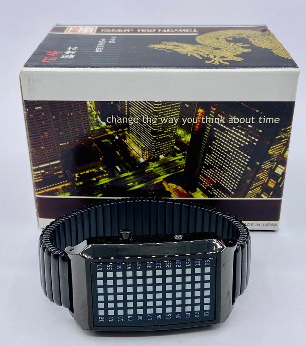 A Tokyo Flash TF0204 Pimpin' Ain't Easy BKPU Blue wristwatch in original box.