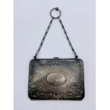 A hallmarked silver ladies purse by Joseph Gloster Ltd, Birmingham hallmark