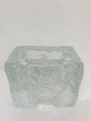 A decorative glass vase