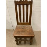 An oak side chair