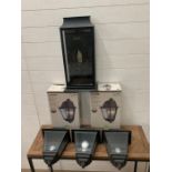 Five Blooma Outside wall lanterns and one single lantern (13x17x38cm h)