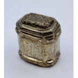 A small silver lidded curio