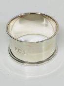 A box silver round napkin ring